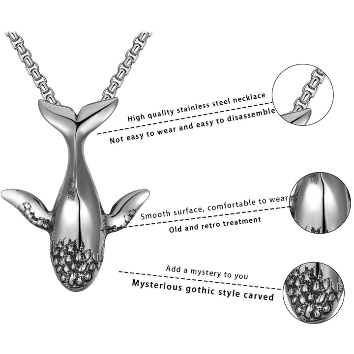 Fashion Punk Whale Pendant Personalized Necklace