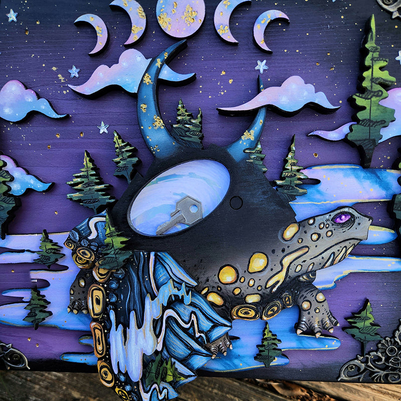 Turtle & Mountains Hidden Key Box
