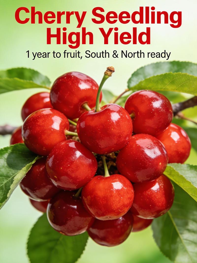 🍒 Premium Heirloom Sweet Cherry Tree Seedling 🌱 | Non-GMO Live Fruit Tree Starter for Home Gardens, Patios & High Yield Backyard Orchards 🌳-LGZ