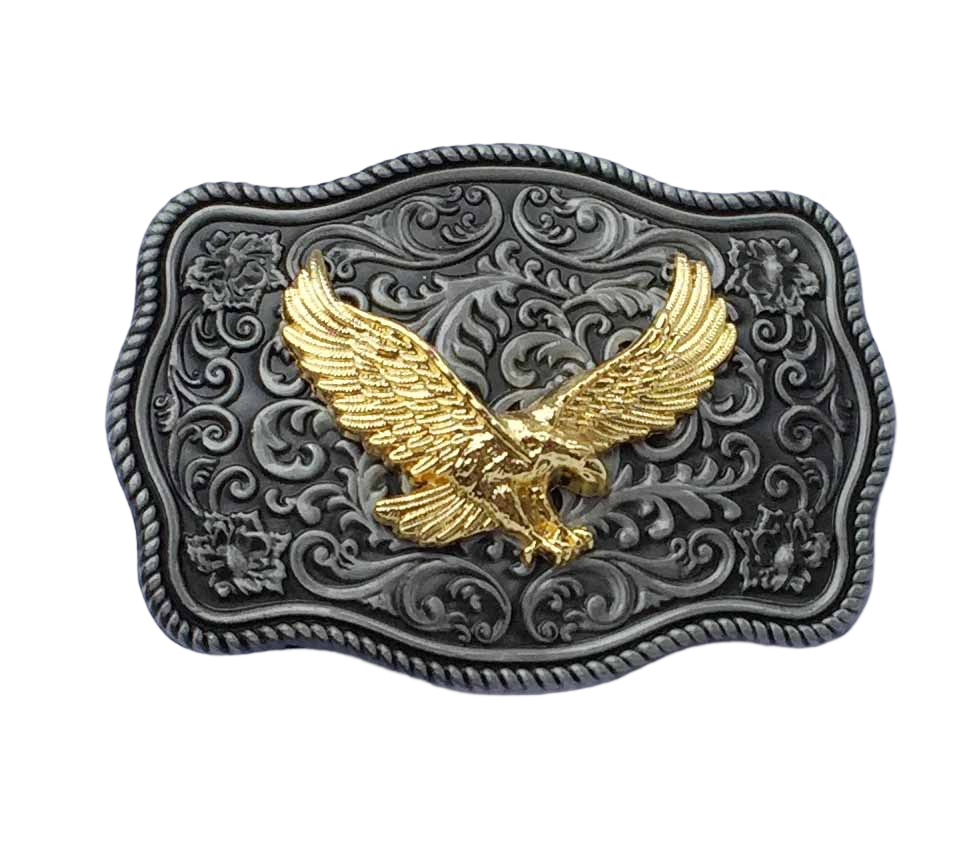 Western Style Fashion Creative Belt Buckle - Ancient Silver Eagle