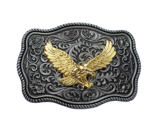 Western Style Fashion Creative Belt Buckle - Ancient Silver Eagle