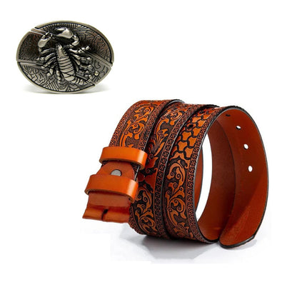 🔥LAST DAY 50% OFF🔥Fashion Punk Men's Genuine Leather Belt With Knife