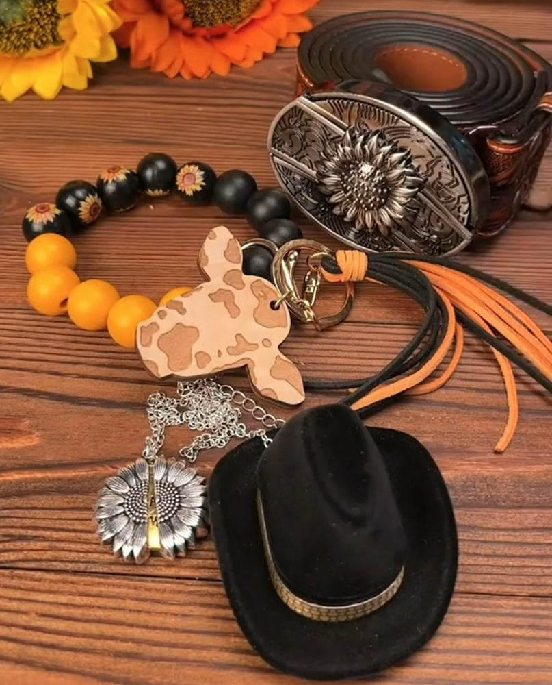🔥Mother's Day Sale 50% OFF🔥Sunflower Belt Gift Set