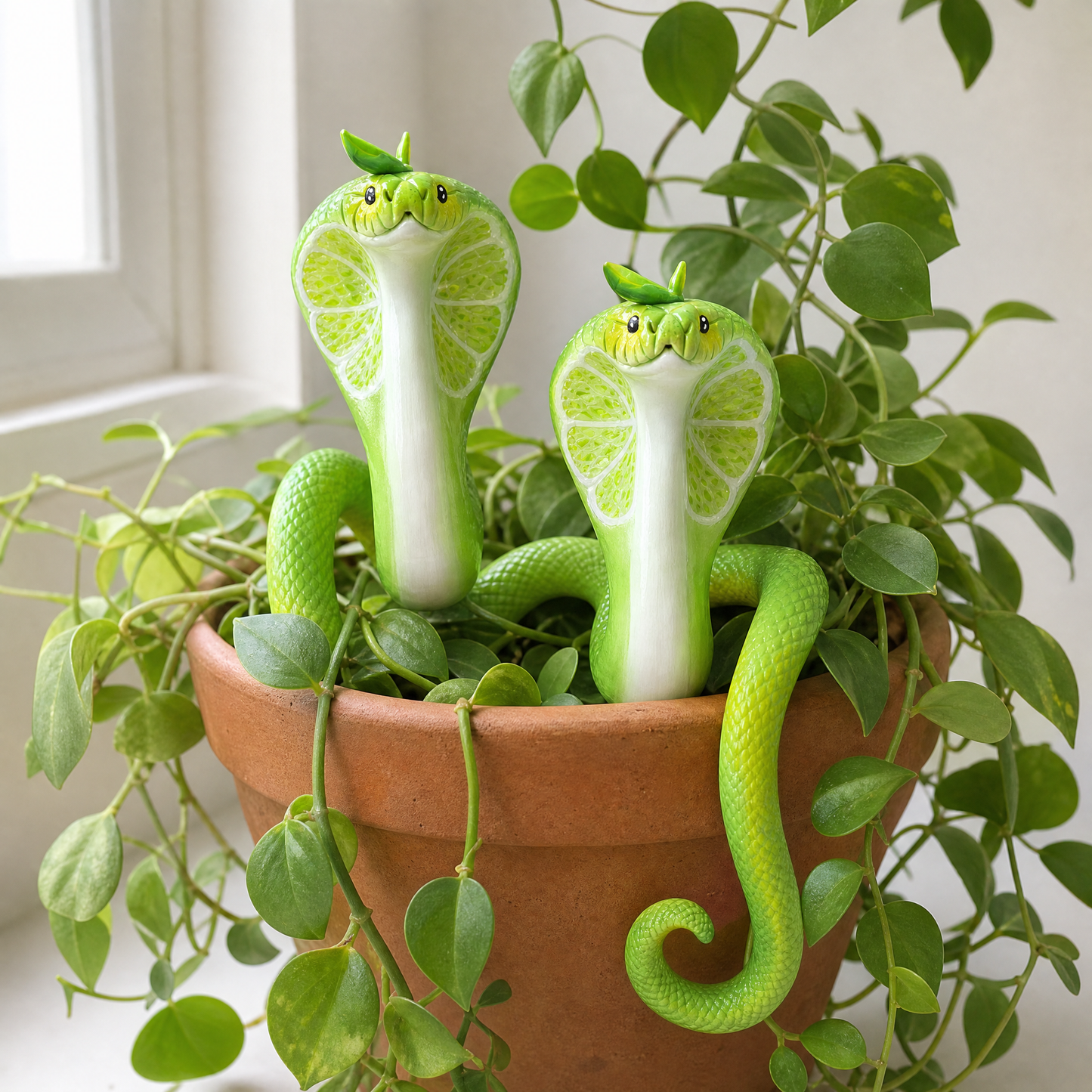 🌿Lime Cobra, Potted Pot Hanger