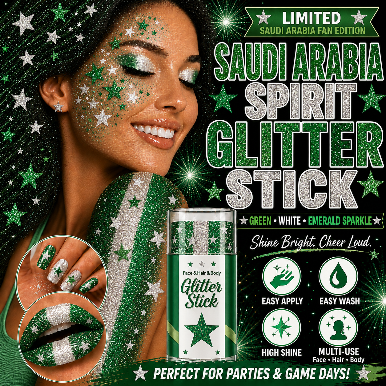LIMITED!!!✨National Colors Fans Glitter Stick✨