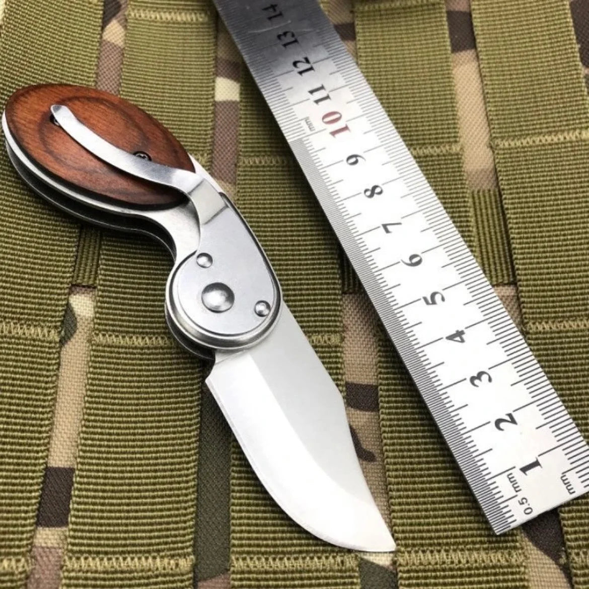 🔥Christmas Sale 70% OFF🔥Wood Handle Outdoor Mini Folding Knife