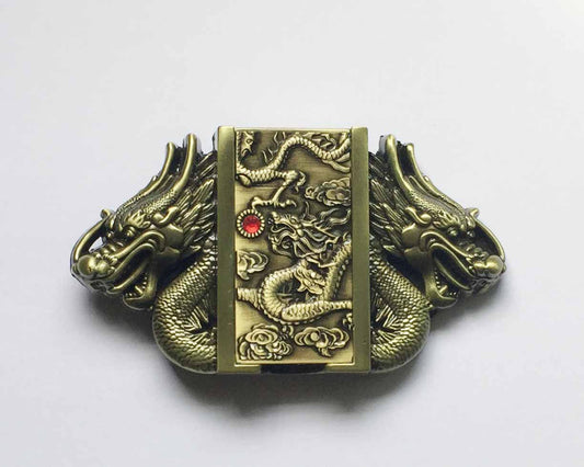 Fashion Punk Men's Creative Belt Buckle With Lighter - Dragon