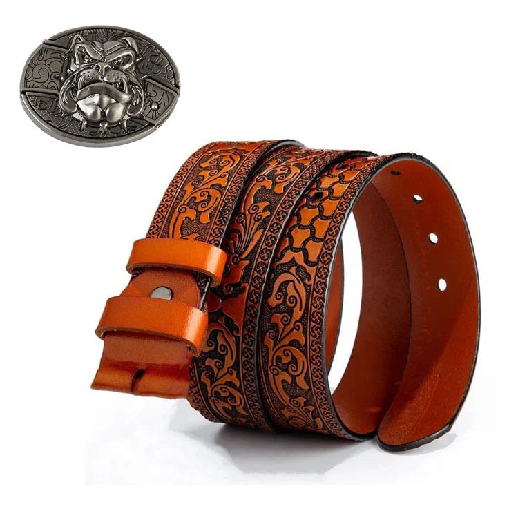 Fashion Punk Genuine Leather Belt With Knife