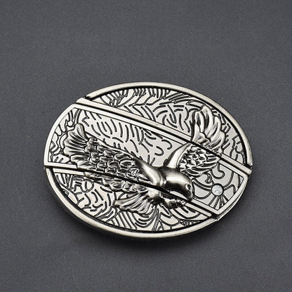 Fashion Punk Men's Creative Belt Buckle With Knife - Eagle