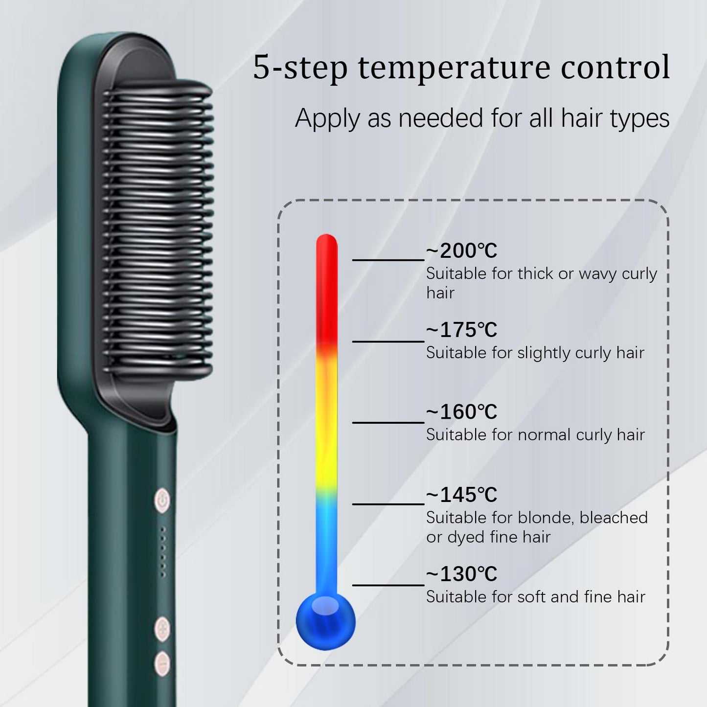 Negative Ion Hair Straightener Styling Comb