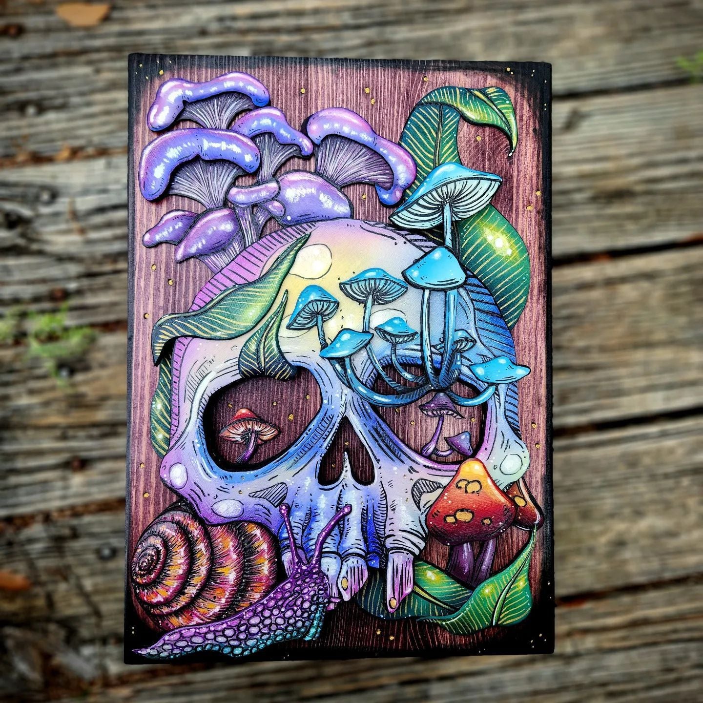 Skull & Nature Hidden Key Box
