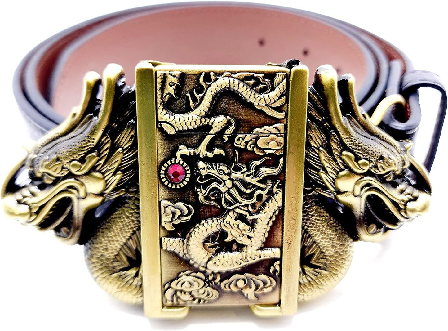 🔥LAST DAY 50% OFF🔥 Fashion Punk Men's Genuine Leather Belt With Lighter