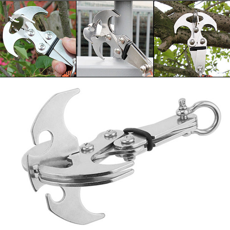 Stainless Steel Outdoor Carabiner Grappling Hook / Gravity Hook