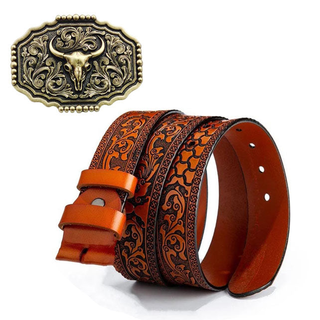 Western Style Fashion Creative Belt Buckle - Cow Head
