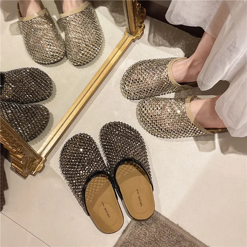 🔥Last Day 72% Off🔥Women's Rhinestone Slip-on Mules