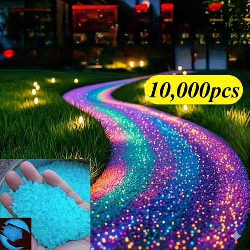 🌌 10,000 Pcs Luminous Glowing Stones | Eco-Friendly Solar Glow in the Dark Rocks for Yard Walkways, Succulent Planters & Holiday Decor ✨-LGZ