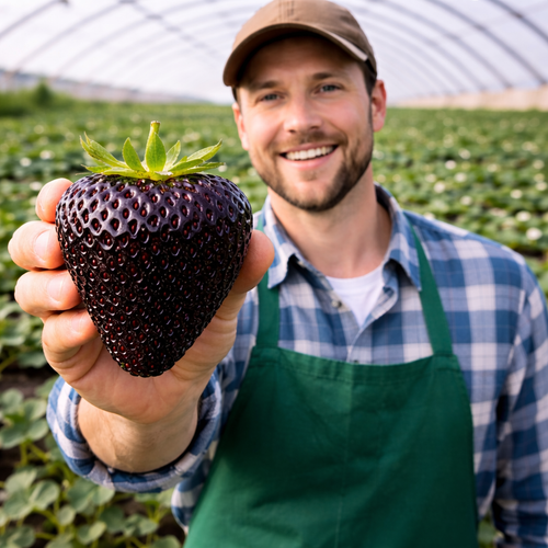 Giant Black Diamond Strawberries Seeds – Sweet, Nutrient-Rich & Easy to Grow at Home-JY