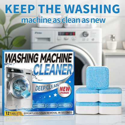 Washing Machine Cleaner & Descaler Tablets, 12 Pack. Suitable for front load and top load washing machines. One purchase provides a 12-month supply.-KPL