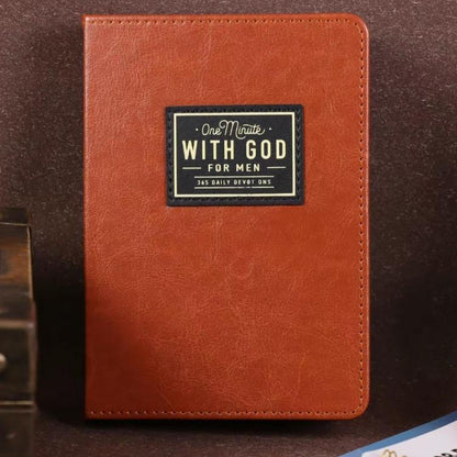 One Minute with God for Men, 365 Days Devotional Journal, Portable Daily Reflections Book, Perfect Gift for Holidays Birthdays Christmas New Year, Self Improvement Journal-JY
