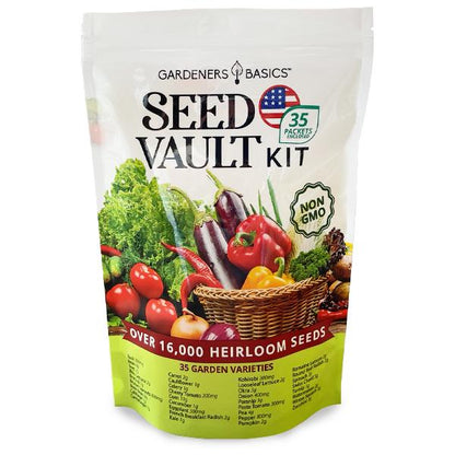 🔥Vegetable Seed Vault Kit - 35 Variety Pack for Home Growing & Planting Survival Seeds Heirloom Vegetable Mix Great Gardening Gift for Any Home Garden🍃-LGZ