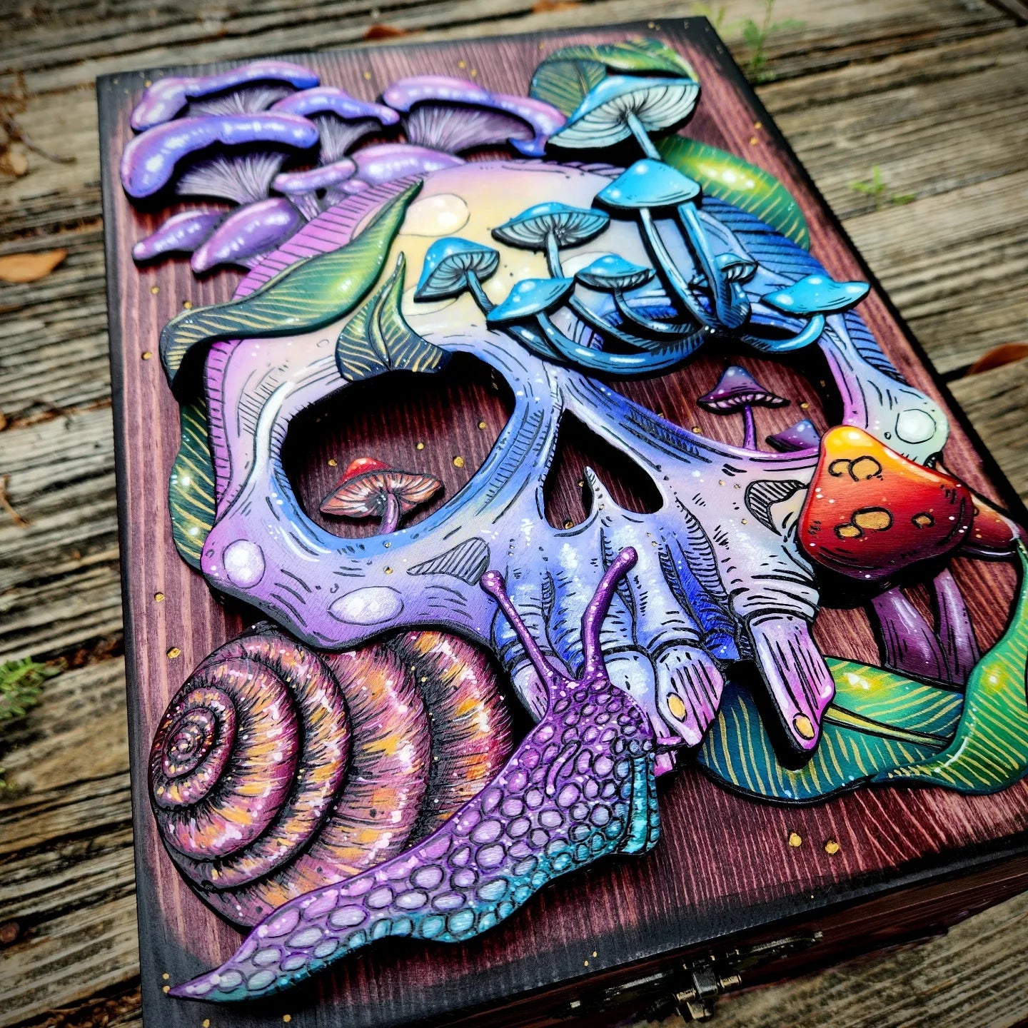 Skull & Nature Hidden Key Box