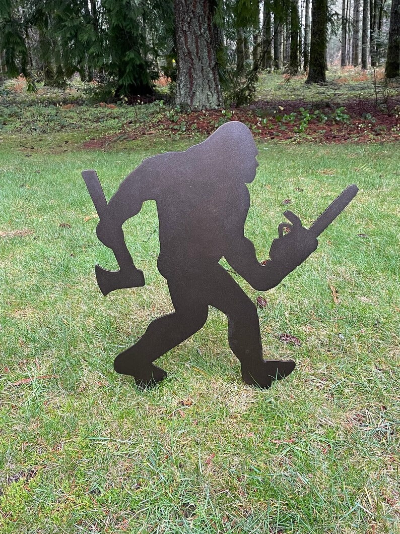 Funny Bulldog Metal Garden Decor