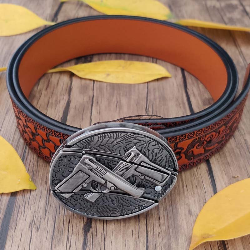 🔥LAST DAY 50% OFF🔥Fashion Punk Genuine Leather Belt With Knife