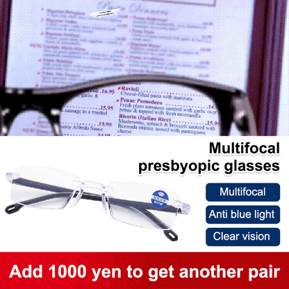 Frameless Progressive Smart Vision Glasses – Multi-Focus Clarity with Blue Light Protection-JY