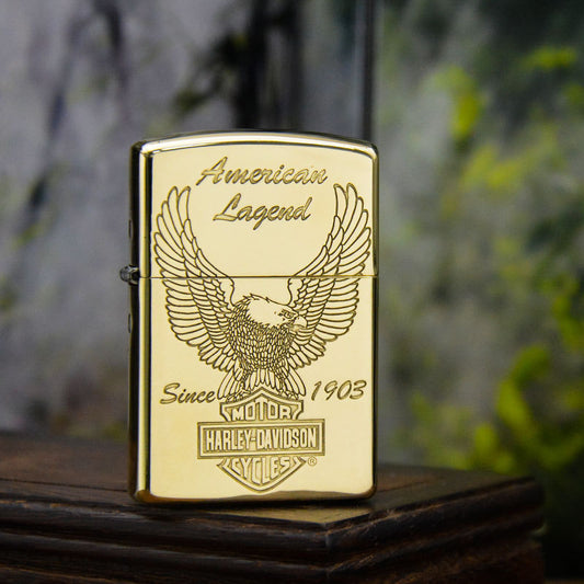 Fashion Punk Creative 3D Relief Refillable Windproof Lighter - America Lagend