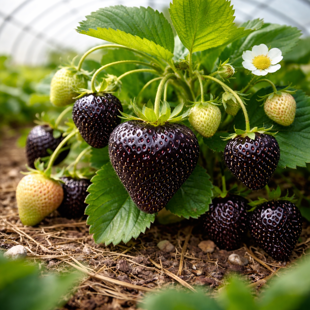 Giant Black Diamond Strawberries Seeds – Sweet, Nutrient-Rich & Easy to Grow at Home-JY
