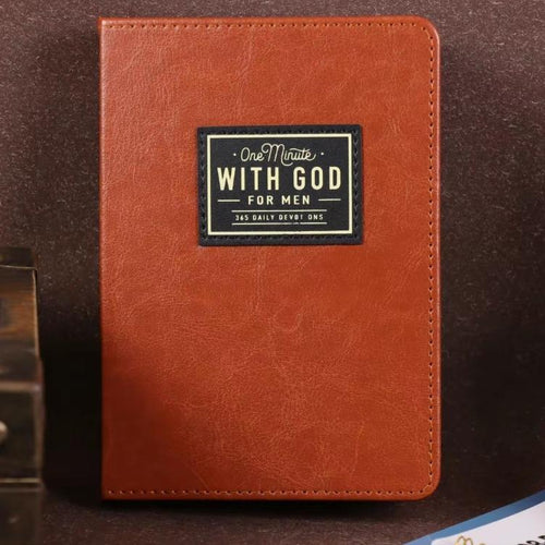 One Minute with God for Men, 365 Days Devotional Journal, Portable Daily Reflections Book, Perfect Gift for Holidays Birthdays Christmas New Year, Self Improvement Journal-JY