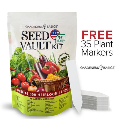 🔥Vegetable Seed Vault Kit - 35 Variety Pack for Home Growing & Planting Survival Seeds Heirloom Vegetable Mix Great Gardening Gift for Any Home Garden🍃-LGZ