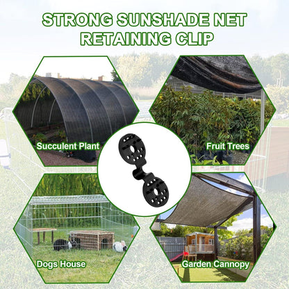 Universal Shade Clothes Clips for Sun Shade Sail Tarpaulin Mesh Canopy Fence, Shade Cloth Heavy Duty Lock Grip, Shade Cloth Clips Windproof Awning Clamp Grip-JY