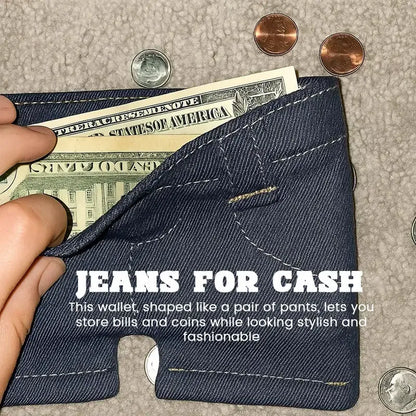 Classic Blue Jeans Denim Wallet
