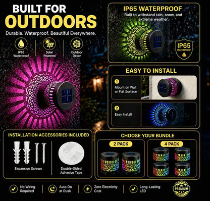 Mandala Outdoor Solar Wall Lights