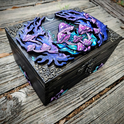 Mushroom & Forest Hidden Key Box