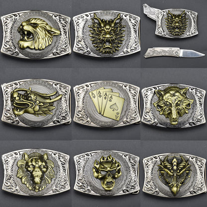 🔥LAST DAY 50% OFF🔥Western Fashion Genuine Leather Belt With Knife