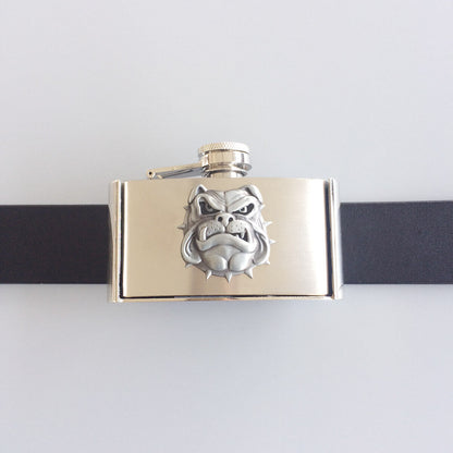 Fashion Punk Creative Belt Buckle With 3oz Flask - BullDog