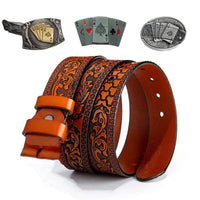 With Brown Cowhide Belt (120 cm/47 inch)