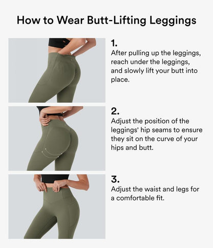 Spring Sale🌼High Waisted Scrunch Butt Lifting Tummy Control Pocket Shaping Training Leggings🍑-LGZ