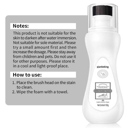 White sneaker cleaner, removes stains and yellowing, waterless wash for mesh shoes and sneakers-ZBD