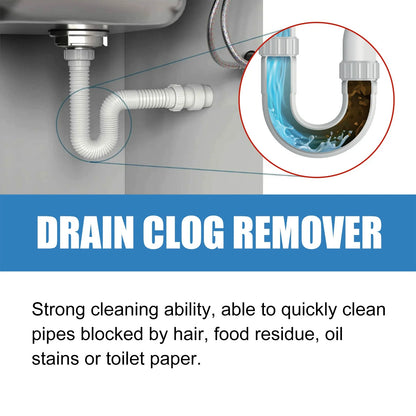 Strong Drain Effervescent Tablet for Kitchen & Bathroom Pipes, Dissolves 200 Clogs, Kills 99% Bacteria, Removes Odors, Unscented.-KPL