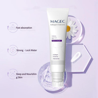 Reduces Wrinkles and Double Chin,Five Rollers for All Around Massage,Neck Firming Cream,Collagen Neck Cream,Relieves Edema,Suitable for Wrinkled Skin,with Hyaluronic Acid,VitaminC+E.-LGZ