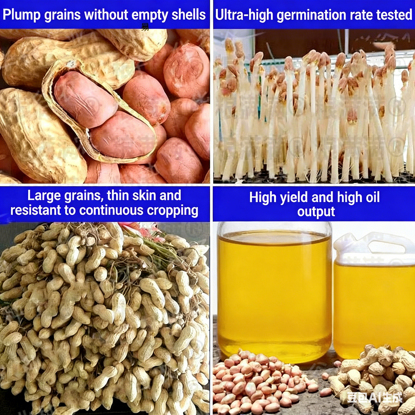 High-Yield Haihua No.1 Peanut Seeds 🌱 Large Pods • Early Harvest • Easy to Grow-JY