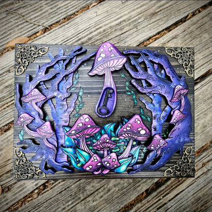 Mushroom & Forest Hidden Key Box