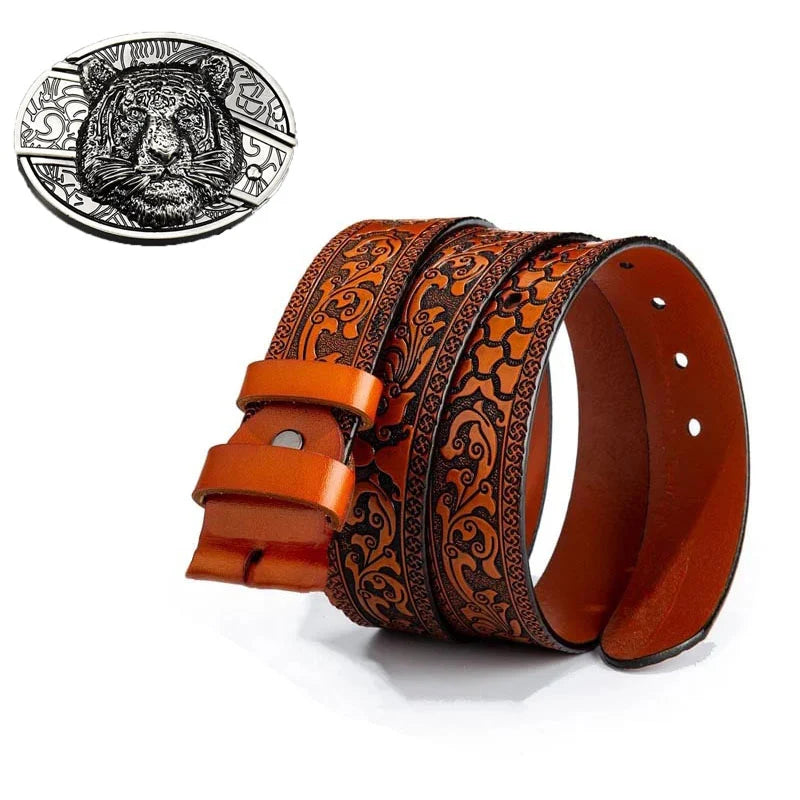 🔥LAST DAY 50% OFF🔥Fashion Punk Genuine Leather Belt With Knife