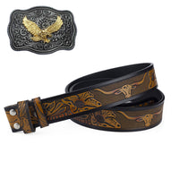 With CowHead Cowhide Belt (120 cm/47 inch)