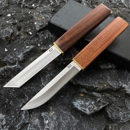 🔥LAST DAY 70% OFF🔥Handmade Wood Handle D2 Steel Double Knife