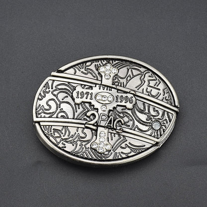 Fashion Punk Men's Genuine Leather Belt With Knife - Small Cross