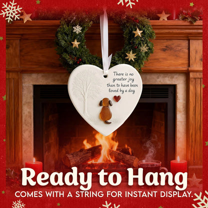 Heartwarming Dog Heart-Shaped Hanging Ornament